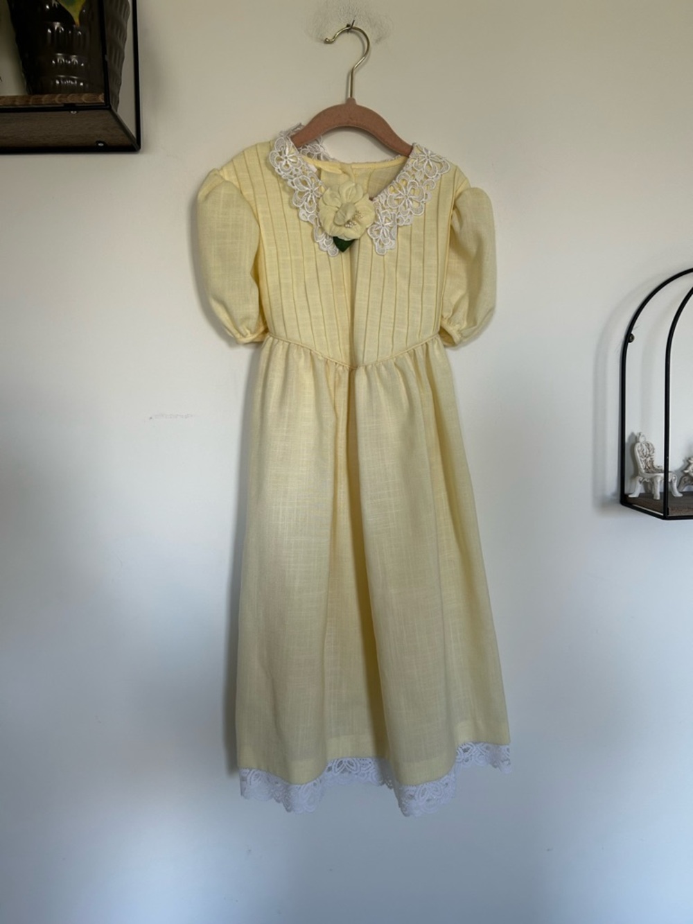 Vintage Bonnie Jean New York Buttercup Yellow Little‎ Girls Formal Dress Size 6X
